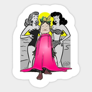 No shyness: She loves herself! Sticker